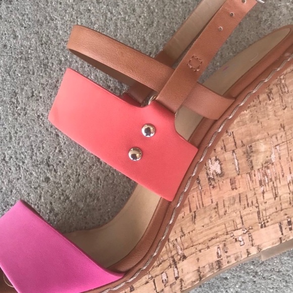 LAST 7 Tri-Tone Delicious colorful cork wedge - Picture 2 of 3